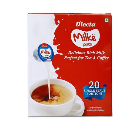 D'lecta Concentrated Cow Uht Milk, (20 Cups - 10Ml Each) Box