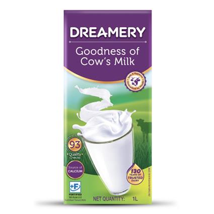 Dreamery Uht Toned Milk Calcium Richgoodness Of Cow Milk, 1L Tetra Pack