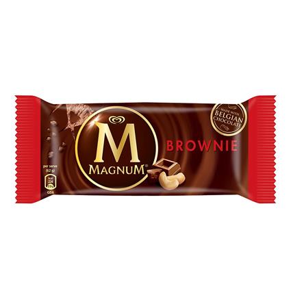 Kwality Walls Magnum Brownie Ice Cream, 80Ml Pouch