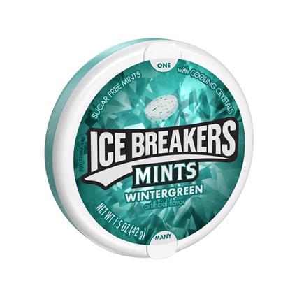 Ice Breakers Sugar Free Mints Wintergreen 42G Tin