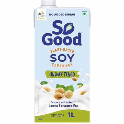 So Good Soy Unsweetened Drinks, 1L Tetra Pack