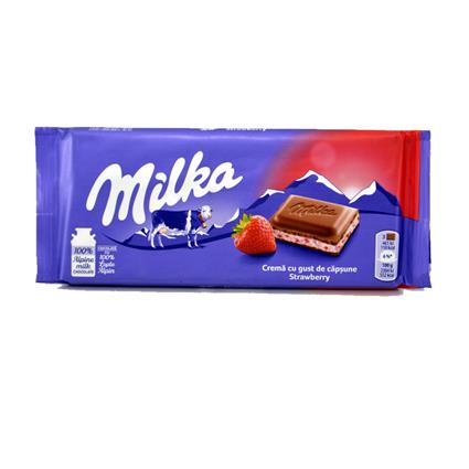 Milka Strawberry Chocolate, 100G