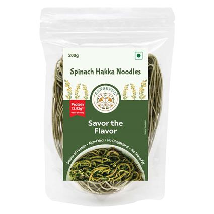 Senseful Spinach Hakka Noodles - 200 Gm