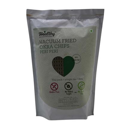 Healthy Alternatives Vaccum Fried Okra Peri Peri Chips, 40G