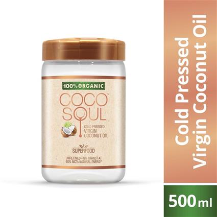 COCOSOUL VRGN ORG COCONUT OIL 500 ML JAR