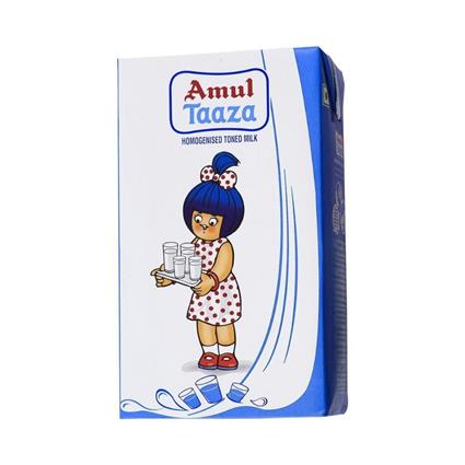 Amul Taaza Toned Uht Milk 1L Tetra Pack