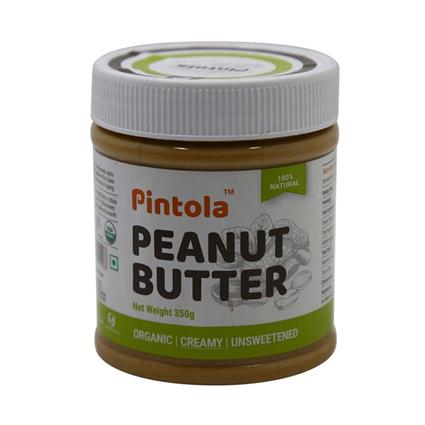 Pintola Organic All Natural Creamy Peanut Butter, 350G Jar