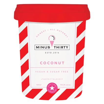 Minus Thirty Ice Cream Coconut Vegan And Sugar Free 500Ml