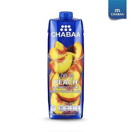 Chabaa 100% Peach & Mango Juice 1L Tetra Pack