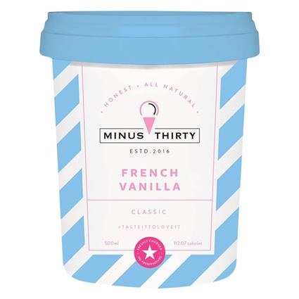 Minus 30 Ice Cream - French Vanilla Tub 356 Ml