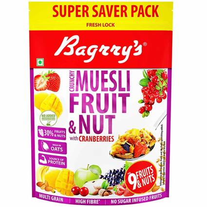 Baggrys Fruit & Nut Muesli 750G Pouch