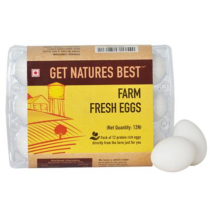 Natures Farm Fresh Eggs, 12Pcs Box