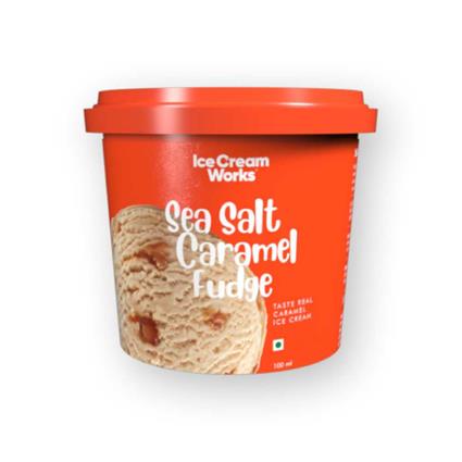 Ice Cream Works Sea Salt Caramel Fudge 100Ml Tub