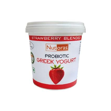 Nutoras Probiotic Greek Yogurt Strawberry Blended, 125G