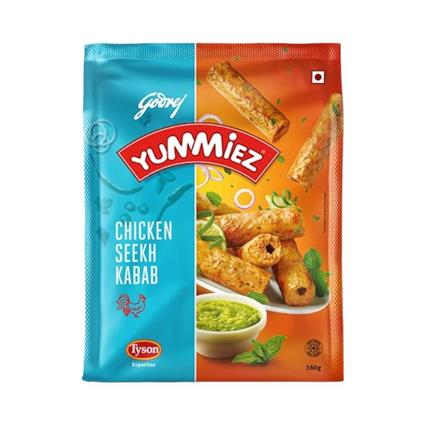 Godrej Yummiez Chicken Seekh Kabab 360G Pouch