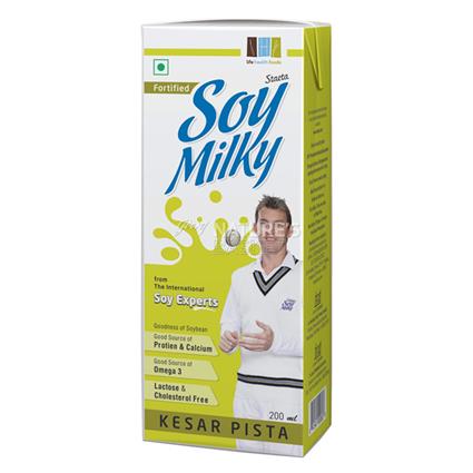 Staeta Soy Kesar Pista Soya Milk, 200Ml Tetra Pack