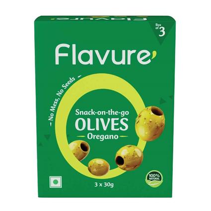 Flavure Snack Olive Oregano 3X30g Pouch